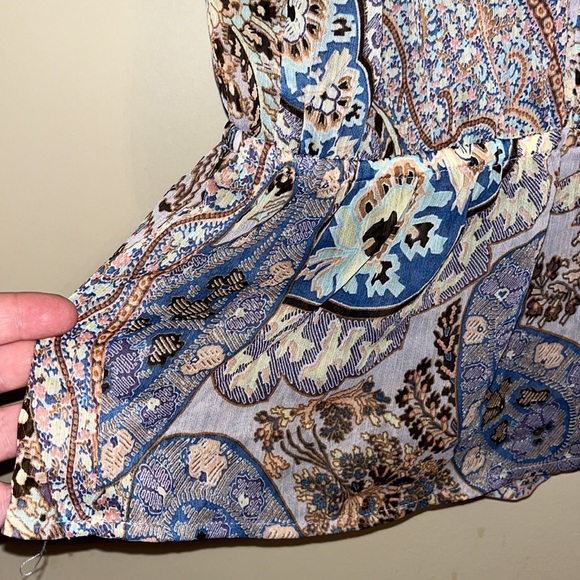 “Apt.9”  Bohemian paisley floral blouse size M - Picture 5 of 12